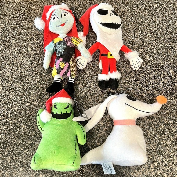 Lot Of Nightmare Before Christmas Plush Jack Skellington Sally Zero Oogie Boogie - Picture 1 of 13